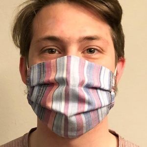 Madras Stripe Face Mask